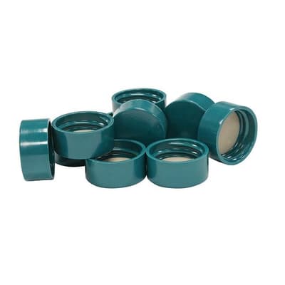 Chromatography Research Supplies 22-400 Green Screw Cap PTFE Liner (100/pk)